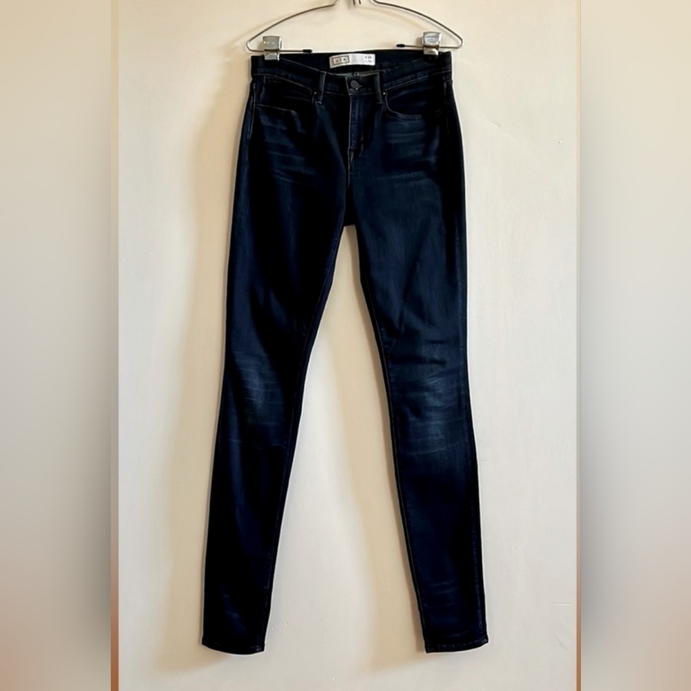 AYR Dark Wash Distressed Tall Long Stretch Skinny Jeans - Size 28x32